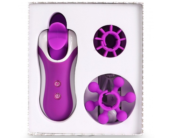 Стимулятор з імітацією оральних пестощів FeelzToys - Clitella Oral Clitoral Stimulator Purple