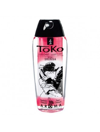 Лубрикант на водній основі Shunga Toko AROMA - Sparkling Strawberry Wine (165 мл), не містить цукру