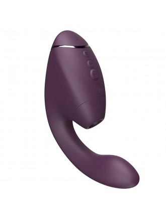 Подвійний вакуумний кліторальний стимулятор з вібрацією Womanizer Next Duo - Dark Purple