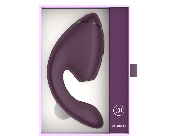 Подвійний вакуумний кліторальний стимулятор з вібрацією Womanizer Next Duo - Dark Purple