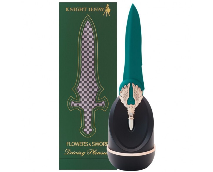 Вишуканий вібратор Knight Jenay FLOWERS & SWORD, маска, стрічка та лубрикант у комплекті