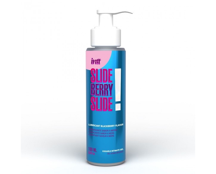 Лубрикант Intt Slide Berry Slide! (100 мл) на водній основі, зі смаком ожини