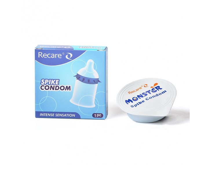 Насадка на член Recare Spike Condom Blue (презерватив з шипами)