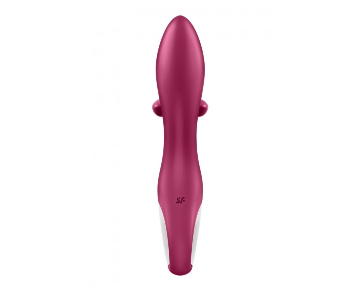 Вібратор-кролик із потрійним відростком Satisfyer Embrace me Berry, 2 мотори, діаметр 3,6 см