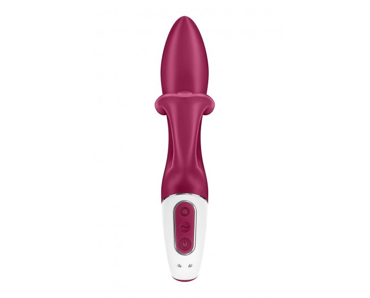 Вібратор-кролик із потрійним відростком Satisfyer Embrace me Berry, 2 мотори, діаметр 3,6 см