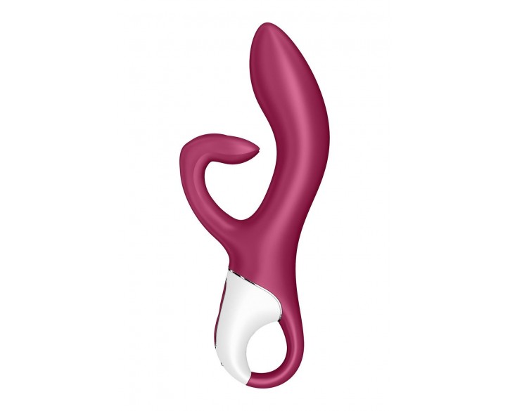 Вібратор-кролик із потрійним відростком Satisfyer Embrace me Berry, 2 мотори, діаметр 3,6 см