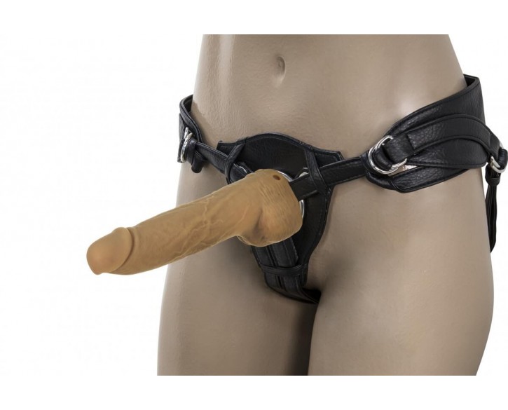 Фалоімітатор з пульсацією Naked ADDICTION Dominic 9″ Caramel, пульт ДК, діаметр 4,2 см