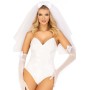 Еротичний костюм нареченої Leg Avenue Tiered bridal veil O/S