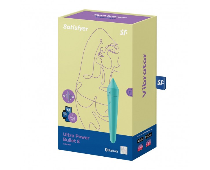 Смарт мінівібратор Satisfyer Ultra Power Bullet 8 Turquoise