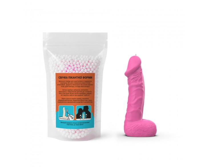 Свічка у вигляді члена Чистий Кайф LARGE Pink