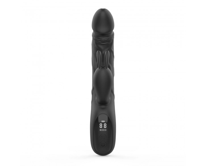 Вібратор-кролик з пульсацією Loviss Nico Thrusting Rabbit Vibrator, 9 режимів, подвійний відросток