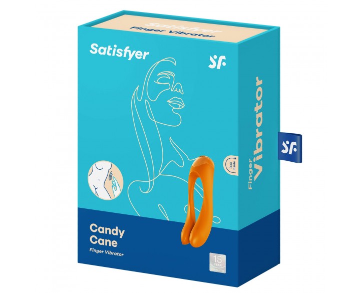 Вібратор на палець Satisfyer Candy Cane Orange