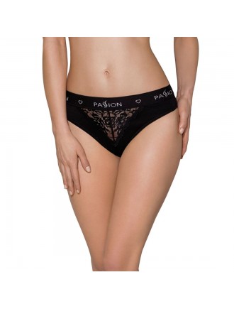 Трусики з широкою гумкою і мереживом Passion PS001 PANTIES black, size S