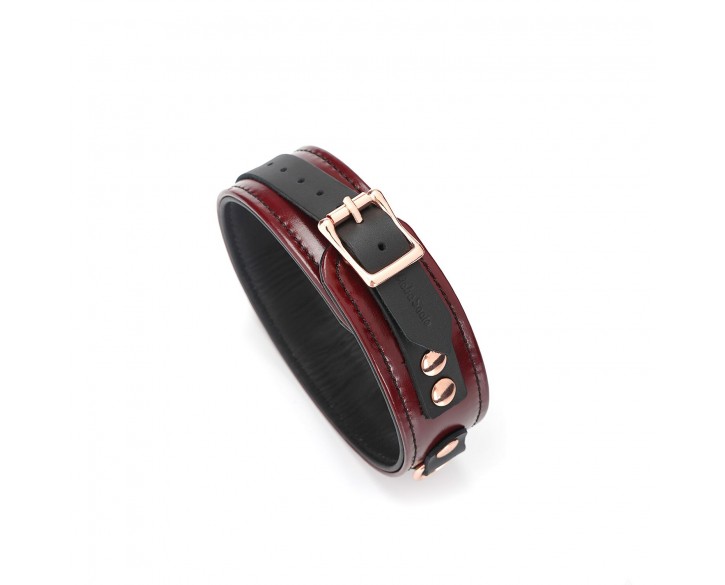 Нашийник з повідцем Liebe Seele Wine Red Collar and Leash