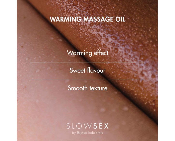 Розігрівальна їстівна масажна олія Bijoux Indiscrets Slow Sex Warming massage oil