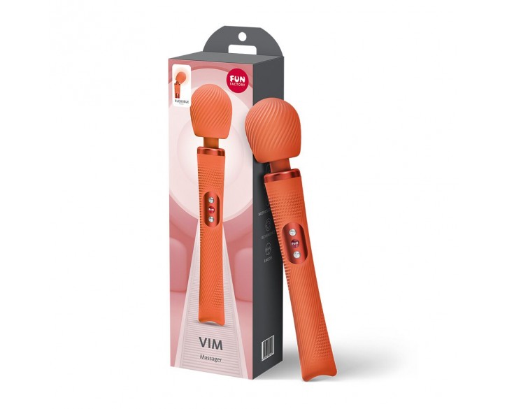 Вібромасажер Fun Factory VIM Vibrating Wand Orange, суперпотужний та легкий, до 6 годин роботи