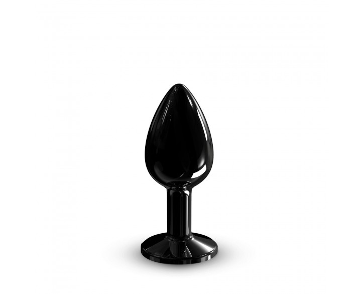 Металева анальна пробка з кристалом Dorcel Diamond Plug Black S