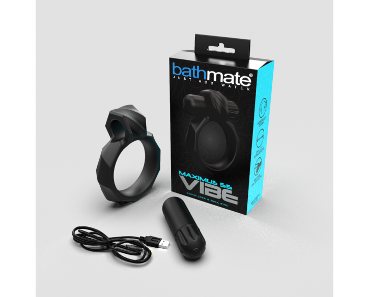 Ерекційне кільце з віброкулею Bathmate Maximus VIBE 55mm, перезаряджається