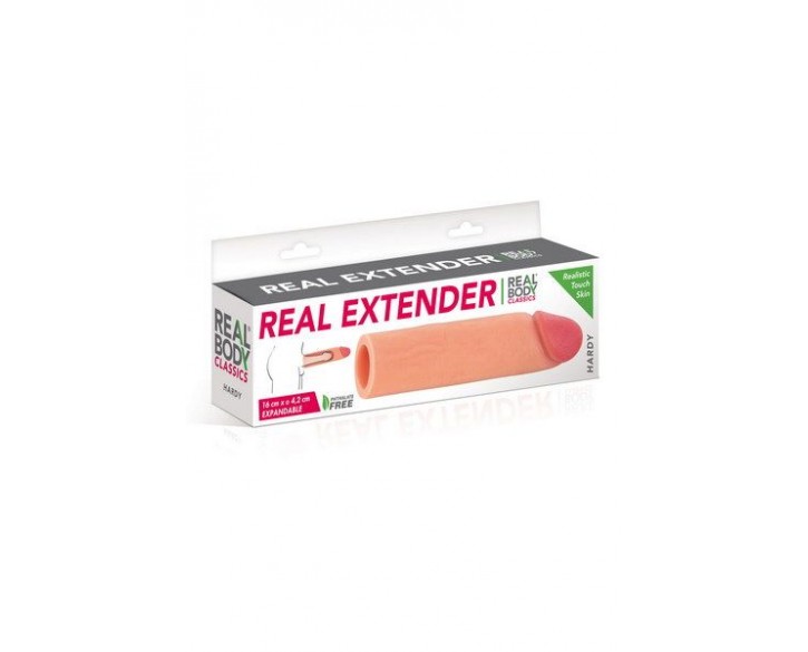 Насадка на член Real Body — Real Extender HARDY з відкритою головкою