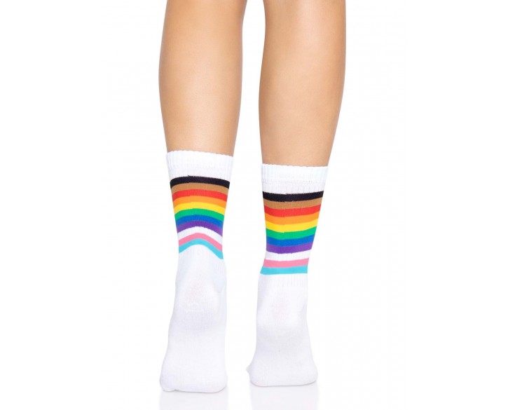 Шкарпетки жіночі в смужку Leg Avenue Pride crew socks Rainbow, 37–43 розмір