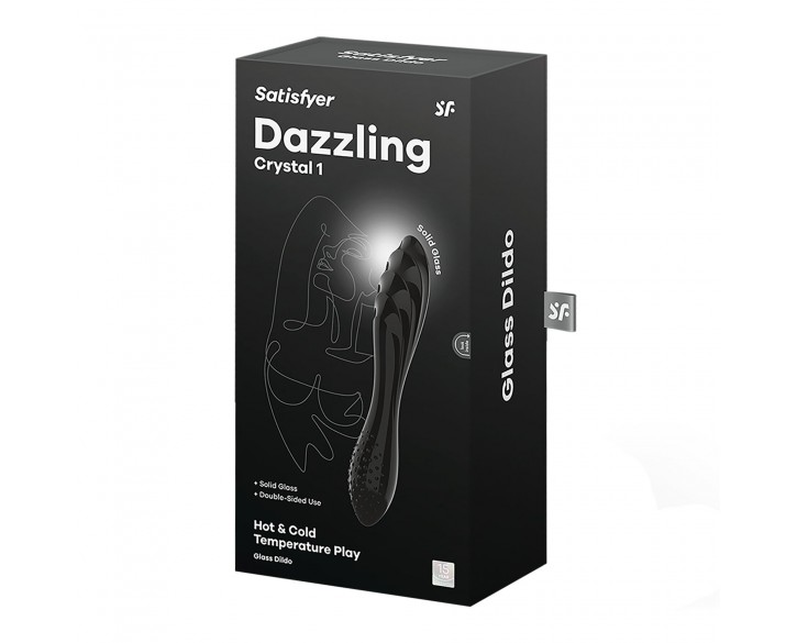 Скляний дилдо Satisfyer Dazzling Crystal 1 (Black)