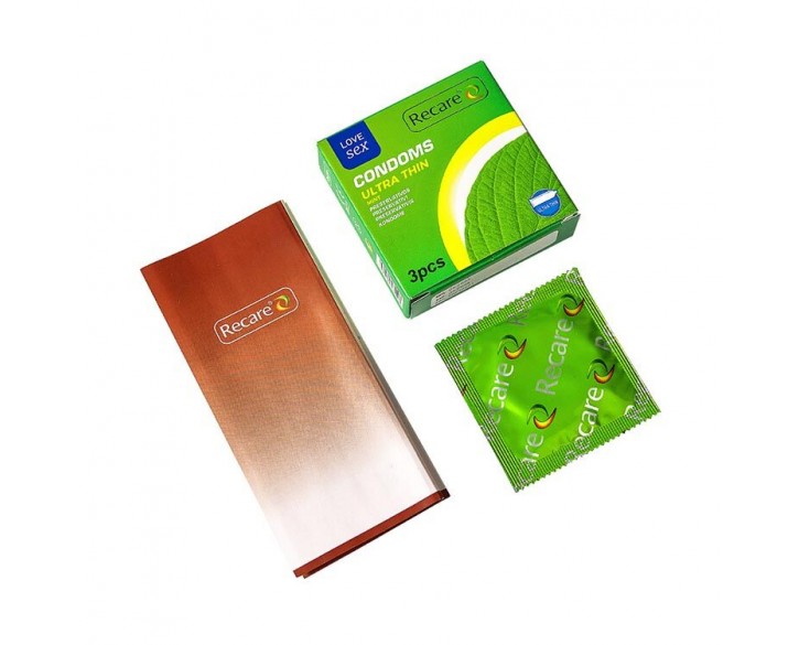 Презервативи Ultra Thin Mint Condoms 3 шт, ультратонкі, аромат: м'ята