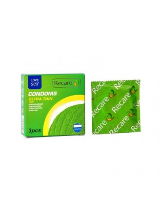 Презервативи Ultra Thin Mint Condoms 3 шт, ультратонкі, аромат: м'ята