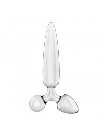 Тристоронній скляний дилдо Satisfyer Triple Crystal 1 Transparent