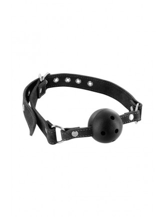 Кляп Fetish Tentation Premium Leather gag with stiff ball