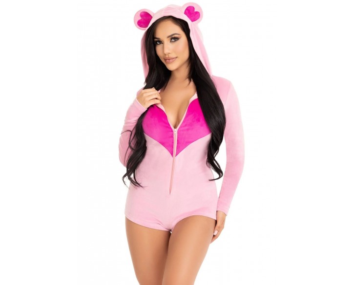Комбінезон «Солодкий ведмедик» Leg Avenue Sweetheart Bear Velvet Romper XS