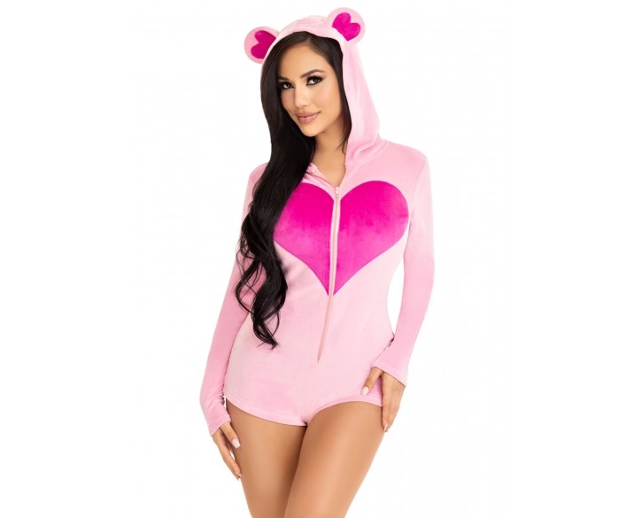 Комбінезон «Солодкий ведмедик» Leg Avenue Sweetheart Bear Velvet Romper XS