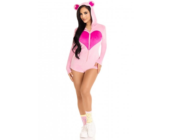 Комбінезон «Солодкий ведмедик» Leg Avenue Sweetheart Bear Velvet Romper XS