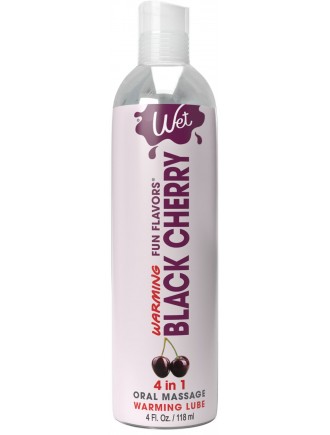 Зігрівальний лубрикант на водній основі Wet Warming Black Cherry 4 in 1, без цукру (118 мл)