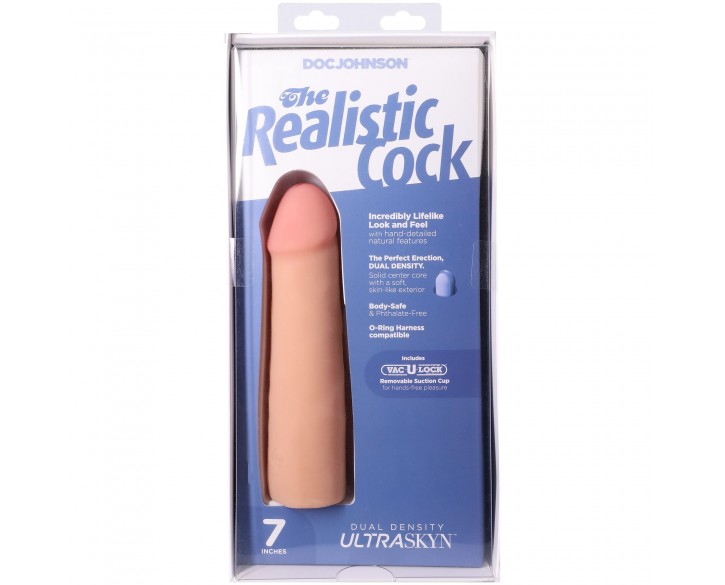 Фалоімітатор Doc Johnson The Realistic Cock ULTRASKYN - 7 Inch Vanilla