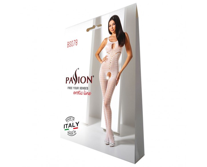 Бодістокінг з доступом до інтимних місць Passion BS078 white