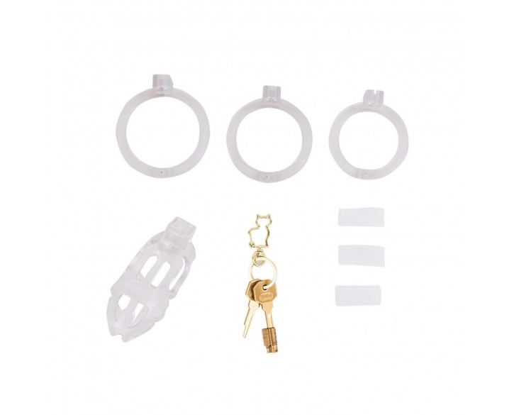 Клітка для пеніса LOCKINK SEVANDA Plastic Penis Chastity Cage - Transparent