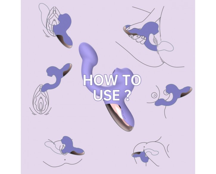 Смарт-вібратор Magic Motion Ponder Purple, подвійна стимуляція, віброяйце+язичок для клітора