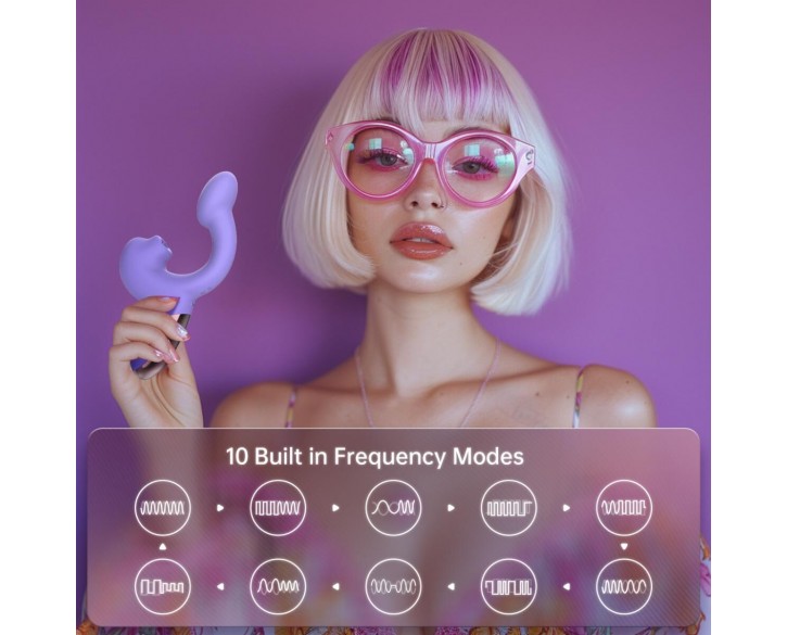 Смарт-вібратор Magic Motion Ponder Purple, подвійна стимуляція, віброяйце+язичок для клітора