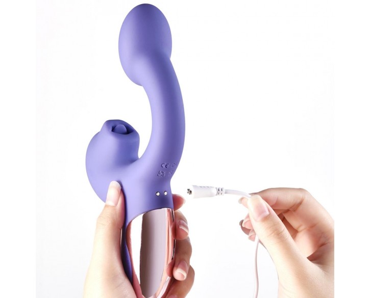 Смарт-вібратор Magic Motion Ponder Purple, подвійна стимуляція, віброяйце+язичок для клітора