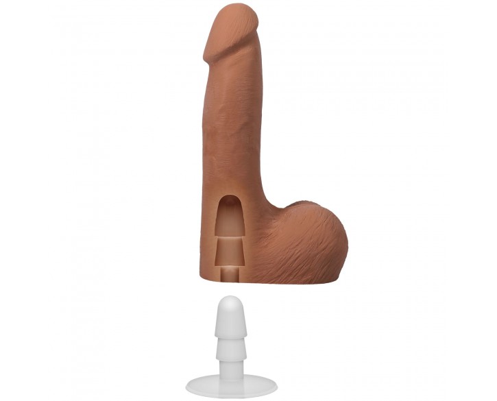 Фалоімітатор Doc Johnson The Realistic Cock ULTRASKYN - 7 Inch with Balls Caramel