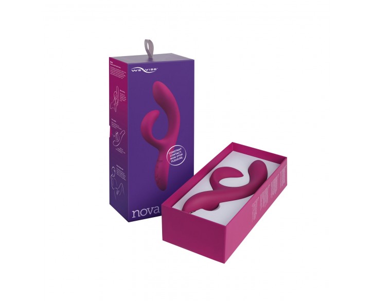 Смарт вібратор-кролик We-Vibe Nova Fuchsia, ергономічний, регульований кут нахилу стовбура