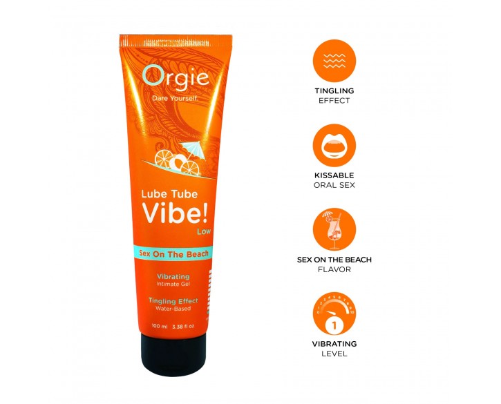 Вібролубрикант Orgie Lube Tube Vibe! Sex On The Beach 100 мл