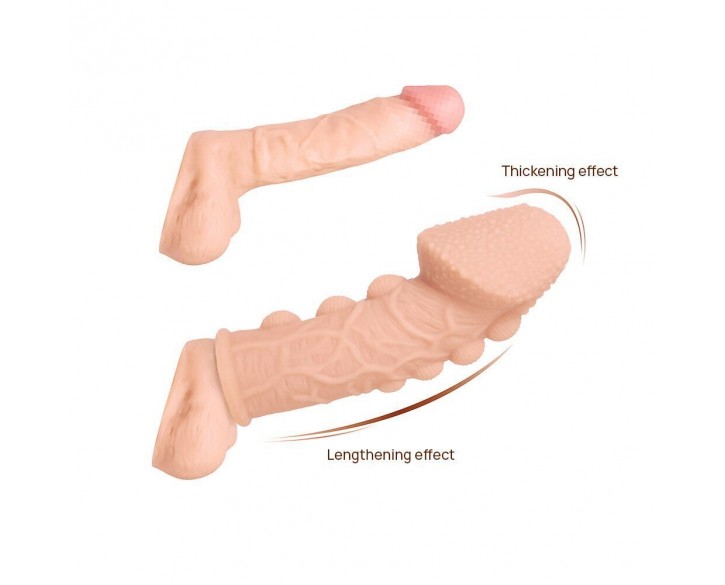 Насадка на член Kokos Extreme Sleeve ES.09 розмір S, потовщувальна, стимулюючий рельєф