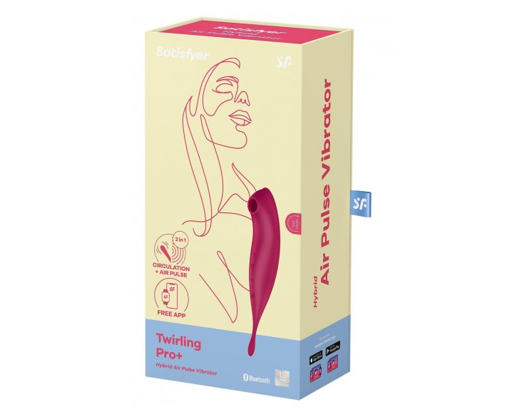 Смарт-вібратор для клітора з вакуумною стимуляцією Satisfyer Twirling Pro+ dark red