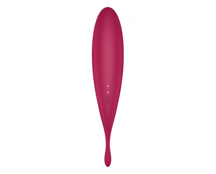 Смарт-вібратор для клітора з вакуумною стимуляцією Satisfyer Twirling Pro+ dark red