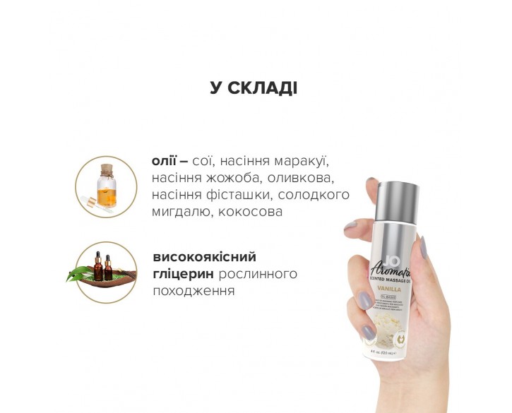 Натуральна масажна олія System JO Aromatix — Massage Oil — Vanilla 120 мл