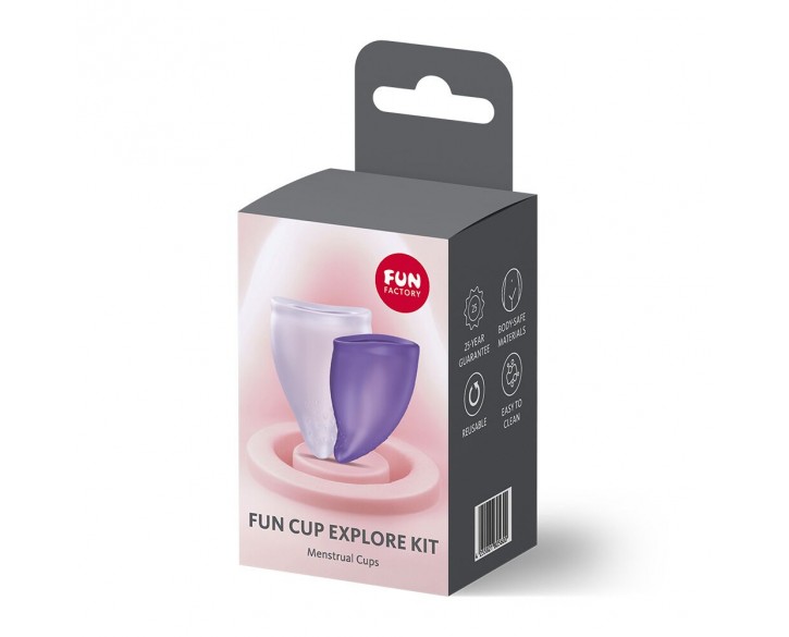 Набір менструальних чаш Fun Factory FUN CUP EXPLORE KIT, 2 шт, Multicolored Violet, об’єми 20 та 30 мл