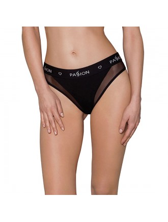 Трусики з прозорою вставкою Passion PS002 PANTIES black, size L