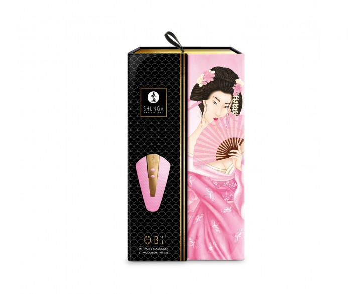 Кліторальний вібратор Shunga Obi Light Pink