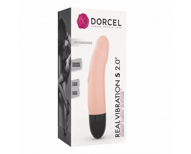 Вібратор Dorcel Real Vibration S Flesh 2.0, діаметр 3,7см, перезаряджається, для точки G